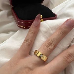 3 Diamond love inspired gold ring - on hold